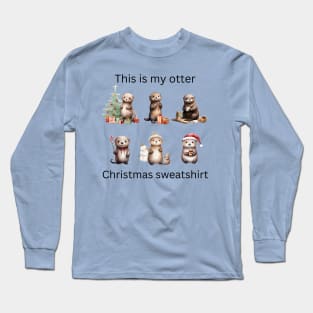 Otter Christmas Long Sleeve T-Shirt